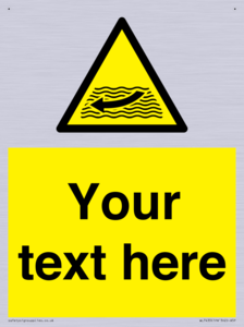 Custom Warning strong river flows